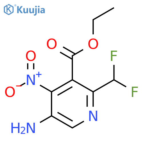 Ethyl 5-amino-2-(difluoromethyl)-4-nitropyridine-3-carboxylate structure