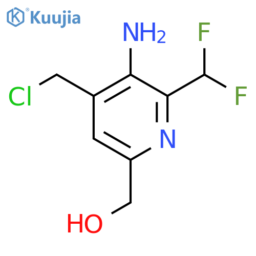 3-Amino-4-(chloromethyl)-2-(difluoromethyl)pyridine-6-methanol structure