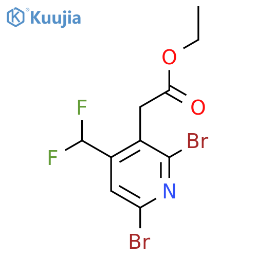 Ethyl 2,6-dibromo-4-(difluoromethyl)pyridine-3-acetate structure