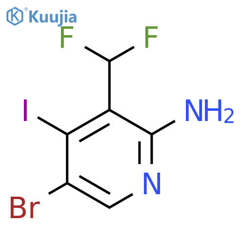 2-Amino-5-bromo-3-(difluoromethyl)-4-iodopyridine structure