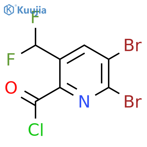 2,3-Dibromo-5-(difluoromethyl)pyridine-6-carbonyl chloride structure