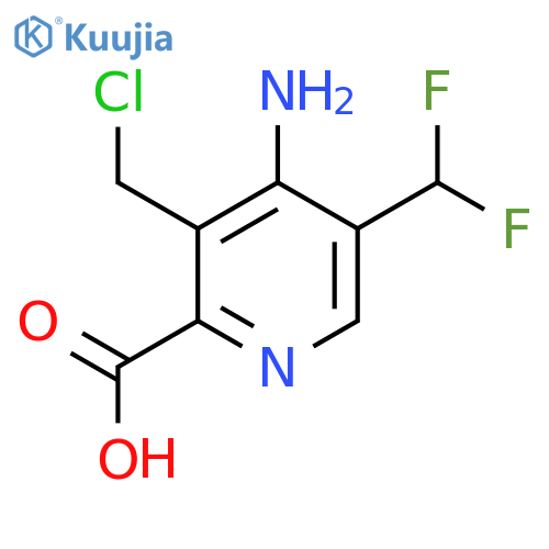 4-Amino-3-(chloromethyl)-5-(difluoromethyl)pyridine-2-carboxylic acid structure
