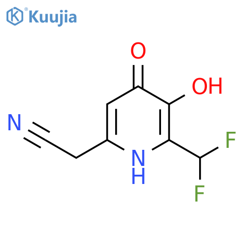 2-(Difluoromethyl)-3,4-dihydroxypyridine-6-acetonitrile structure