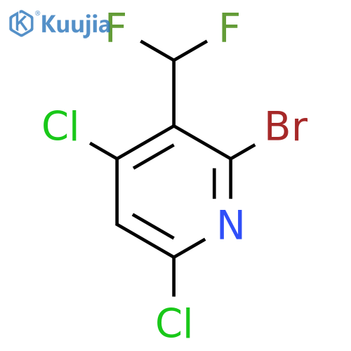 2-Bromo-4,6-dichloro-3-(difluoromethyl)pyridine structure