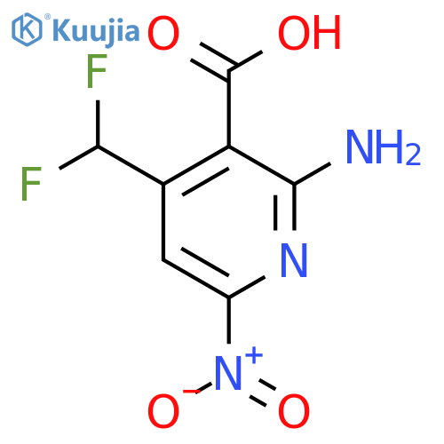 2-Amino-4-(difluoromethyl)-6-nitropyridine-3-carboxylic acid structure
