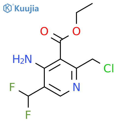 Ethyl 4-amino-2-(chloromethyl)-5-(difluoromethyl)pyridine-3-carboxylate structure