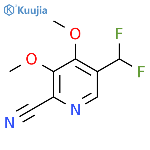 2-Cyano-5-(difluoromethyl)-3,4-dimethoxypyridine structure