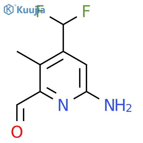 6-Amino-4-(difluoromethyl)-3-methylpyridine-2-carboxaldehyde structure