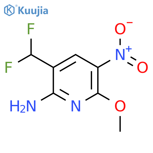 2-Amino-3-(difluoromethyl)-6-methoxy-5-nitropyridine structure