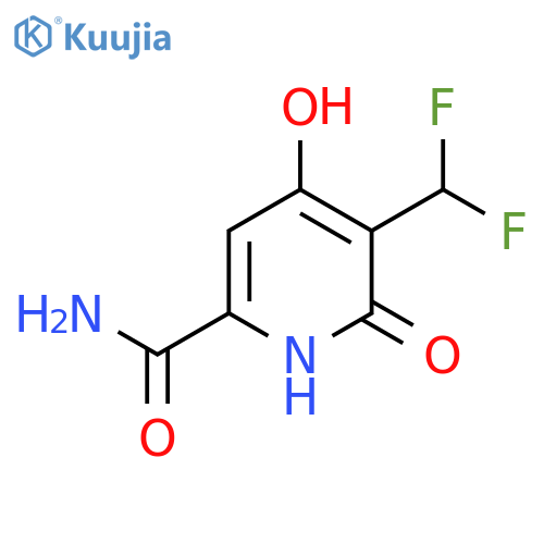 3-(Difluoromethyl)-2,4-dihydroxypyridine-6-carboxamide structure