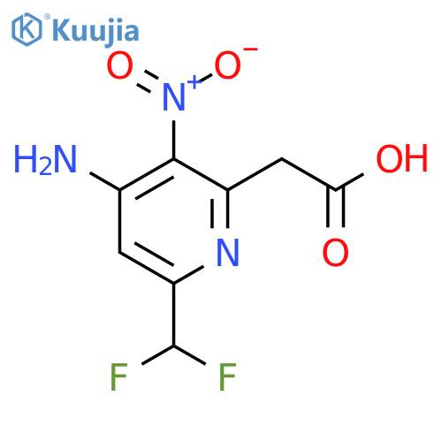 4-Amino-6-(difluoromethyl)-3-nitropyridine-2-acetic acid structure