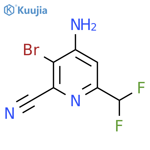 4-Amino-3-bromo-2-cyano-6-(difluoromethyl)pyridine structure