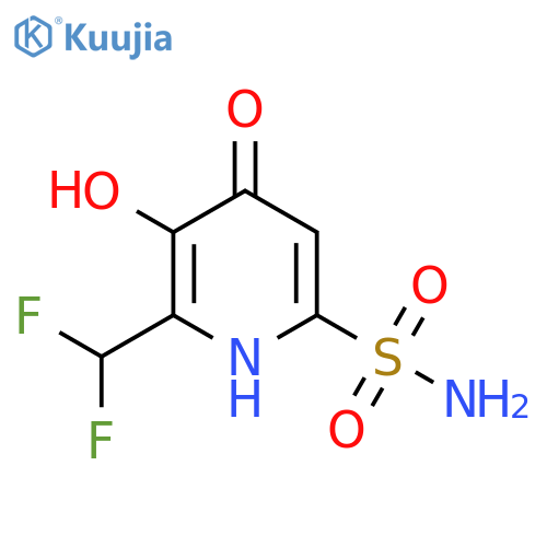 2-(Difluoromethyl)-3,4-dihydroxypyridine-6-sulfonamide structure