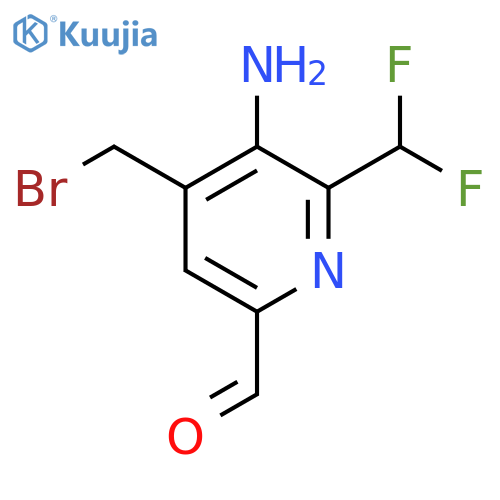 3-Amino-4-(bromomethyl)-2-(difluoromethyl)pyridine-6-carboxaldehyde structure