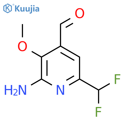 2-Amino-6-(difluoromethyl)-3-methoxypyridine-4-carboxaldehyde structure