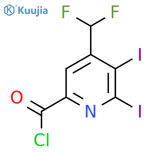 4-(Difluoromethyl)-2,3-diiodopyridine-6-carbonyl chloride structure