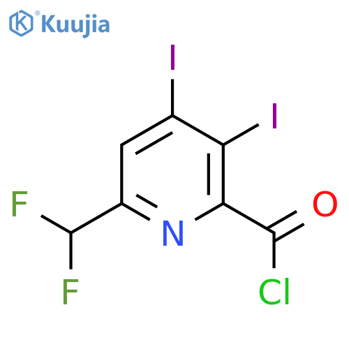 6-(Difluoromethyl)-3,4-diiodopyridine-2-carbonyl chloride structure