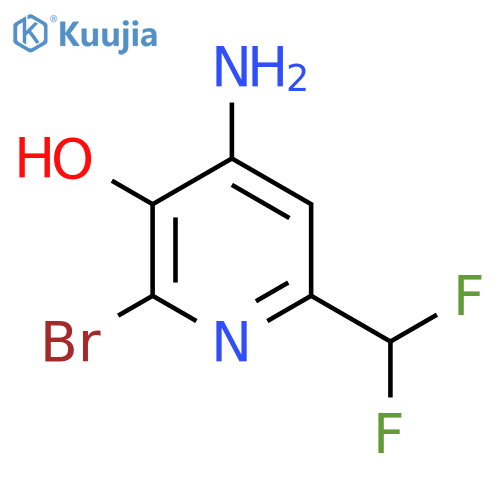 4-Amino-2-bromo-6-(difluoromethyl)-3-hydroxypyridine structure