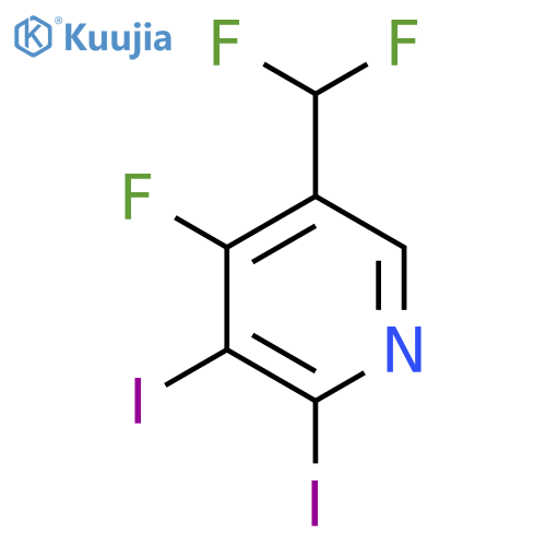 5-(Difluoromethyl)-2,3-diiodo-4-fluoropyridine structure