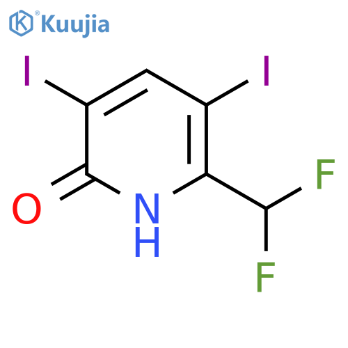 2-(Difluoromethyl)-3,5-diiodo-6-hydroxypyridine structure