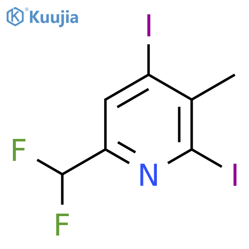 6-(Difluoromethyl)-2,4-diiodo-3-methylpyridine structure