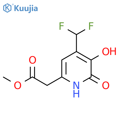 Methyl 4-(difluoromethyl)-2,3-dihydroxypyridine-6-acetate structure