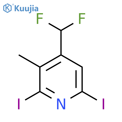 4-(Difluoromethyl)-2,6-diiodo-3-methylpyridine structure