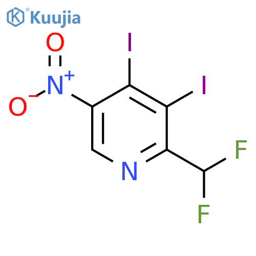 2-(Difluoromethyl)-3,4-diiodo-5-nitropyridine structure