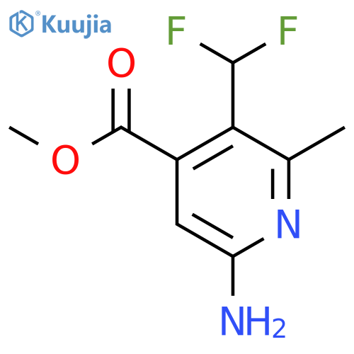 Methyl 6-amino-3-(difluoromethyl)-2-methylpyridine-4-carboxylate structure