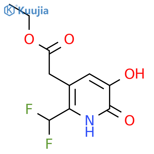 Ethyl 6-(difluoromethyl)-2,3-dihydroxypyridine-5-acetate structure