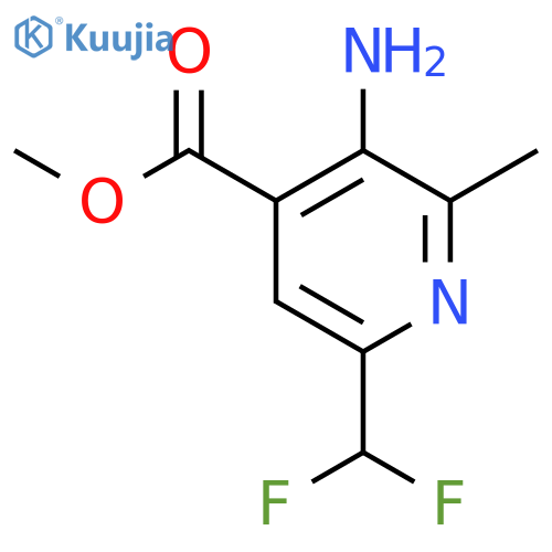 Methyl 3-amino-6-(difluoromethyl)-2-methylpyridine-4-carboxylate structure
