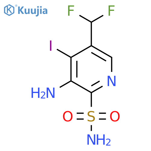 3-Amino-5-(difluoromethyl)-4-iodopyridine-2-sulfonamide structure