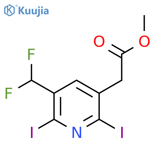 Methyl 3-(difluoromethyl)-2,6-diiodopyridine-5-acetate structure