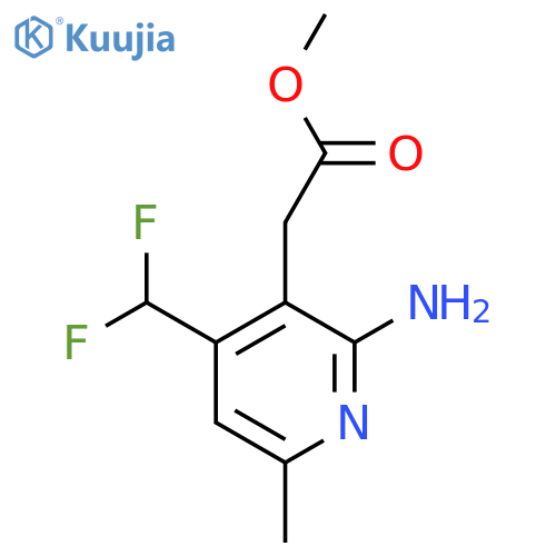 Methyl 2-amino-4-(difluoromethyl)-6-methylpyridine-3-acetate structure