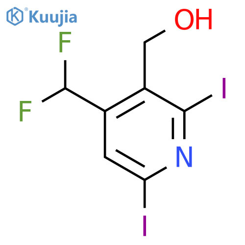4-(Difluoromethyl)-2,6-diiodopyridine-3-methanol structure