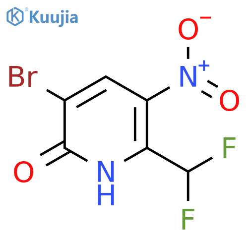 3-Bromo-6-(difluoromethyl)-2-hydroxy-5-nitropyridine structure
