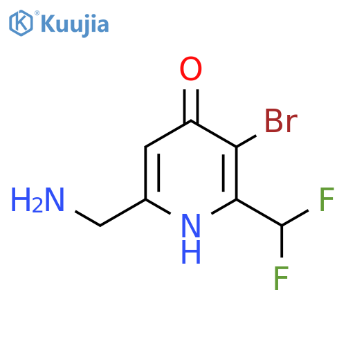 6-(Aminomethyl)-3-bromo-2-(difluoromethyl)-4-hydroxypyridine structure