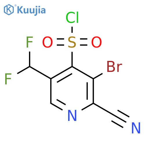 3-Bromo-2-cyano-5-(difluoromethyl)pyridine-4-sulfonyl chloride structure