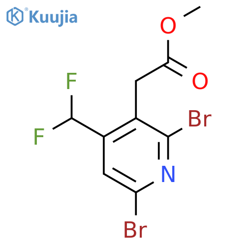 Methyl 2,6-dibromo-4-(difluoromethyl)pyridine-3-acetate structure