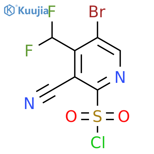 5-Bromo-3-cyano-4-(difluoromethyl)pyridine-2-sulfonyl chloride structure