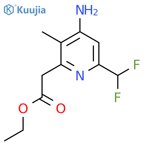 Ethyl 4-amino-6-(difluoromethyl)-3-methylpyridine-2-acetate structure