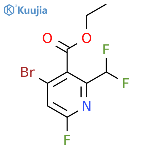 Ethyl 4-bromo-2-(difluoromethyl)-6-fluoropyridine-3-carboxylate structure
