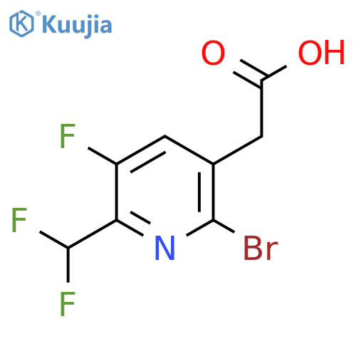 2-Bromo-6-(difluoromethyl)-5-fluoropyridine-3-acetic acid structure