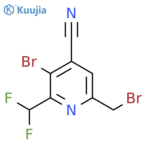3-Bromo-6-(bromomethyl)-4-cyano-2-(difluoromethyl)pyridine structure