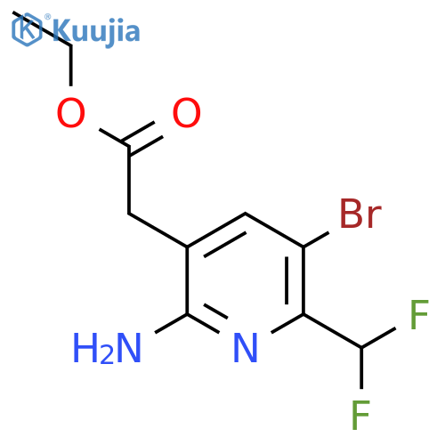 Ethyl 2-amino-5-bromo-6-(difluoromethyl)pyridine-3-acetate structure