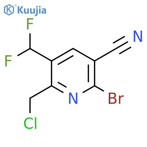 2-Bromo-6-(chloromethyl)-3-cyano-5-(difluoromethyl)pyridine structure