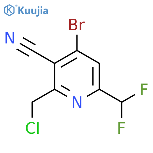 4-Bromo-2-(chloromethyl)-3-cyano-6-(difluoromethyl)pyridine structure