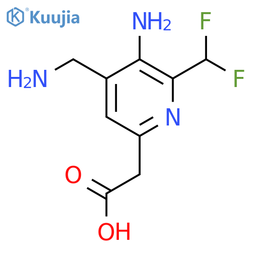 3-Amino-4-(aminomethyl)-2-(difluoromethyl)pyridine-6-acetic acid structure