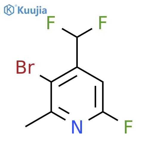3-Bromo-4-(difluoromethyl)-6-fluoro-2-methylpyridine structure