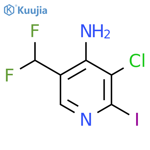 4-Amino-3-chloro-5-(difluoromethyl)-2-iodopyridine structure